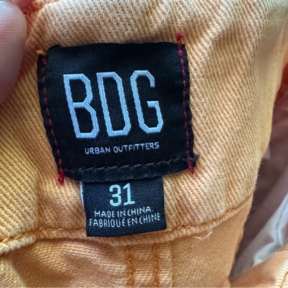Urban Outfitters BDG Nadia High Rise Over Dyed Tangerine Jeans - Picture 3 of 4